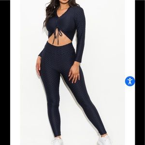 Navy High Waisted Fashion Nova Set